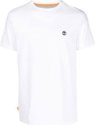 Timberland logo-embroidered cotton T-shirt - men - Cotton - S - White