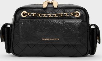 Charles & Keith Duo Quilted Crossbody Bag