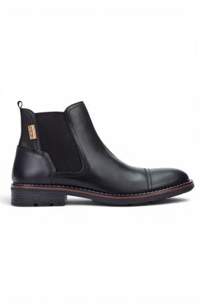 Pikolinos Pikolinos Mens Black Leather Zip Chelsea Ankle Boots - York