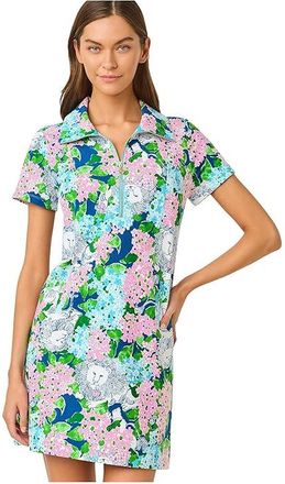 Lilly Pulitzer Eleni Upf 50+ Dress Womens Dress Starlight Navy Lydia The Lion : XXS, Polyester/Rayon/Spandex