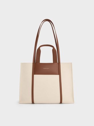 Charles & Keith Shalia Canvas Tote Bag