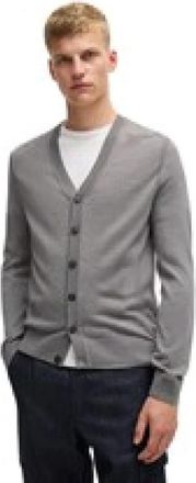 HUGO BOSS Cardigans - Heren - Vesten - Grijs - L - Truien & Vesten