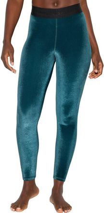 Spiritual Gangster Addison High Waist Velour Leggings in Midnight Teal at Nordstrom, Size X-Small
