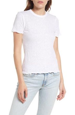 Rag & Bone Gemma Floral Jacquard T-Shirt in White at Nordstrom Rack, Size Xx-Small