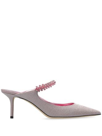 Jimmy Choo London Bing 65 Glittered Leather Mules
