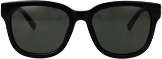 Gucci Emblem Zonnebril - Dames - Zonnebrillen - Zwart - 55 MM - Accessoires