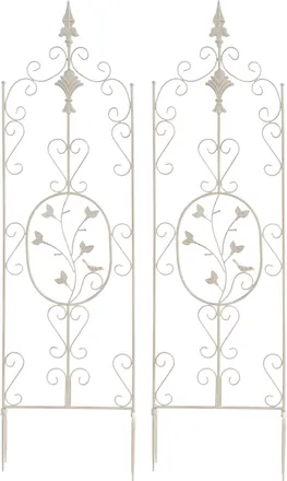 Clp Set De 2 Soportes Para Enredaderas Burgus Crema Antiguo