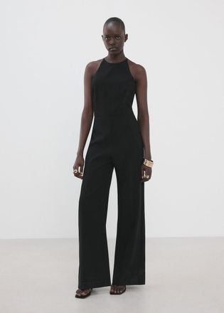 Mango Vestito a tuta halter schiena scoperta nero - Donna - XS - MANGO