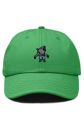 Dalix Werewolf Embroidered Dad Hat in Kelly Green at Nordstrom