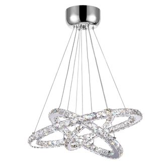 CWI Lighting Ring LED Chandelier With Chrome Finish Lumens 3848