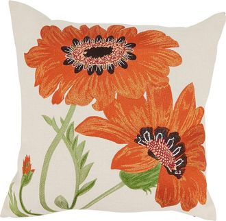 Saro Lifestyle Embroidered Pillow