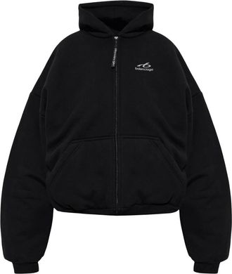 Balenciaga Skiwear Sweatshirt - Dames - Vesten met rits - Zwart - S - Katoen - Hoodies & sweatvesten