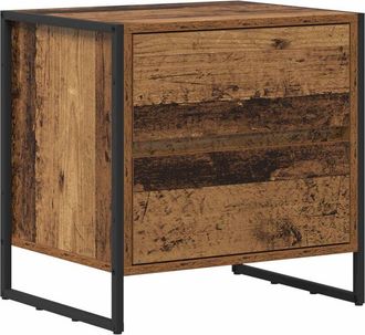 vidaXL Mesa De Noche Con Caj&oacute;n Madera Vieja 50 X 39.5 X 50 Cm Vidaxl