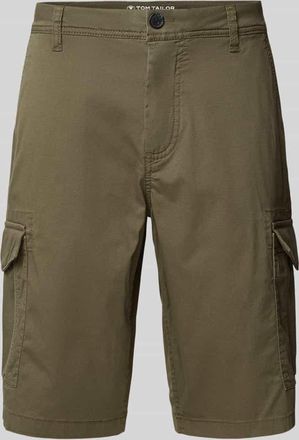 Tom Tailor Regular Fit Cargoshorts aus Baumwoll-Mix in Oliv, Gr&ouml;&szlig;e 30