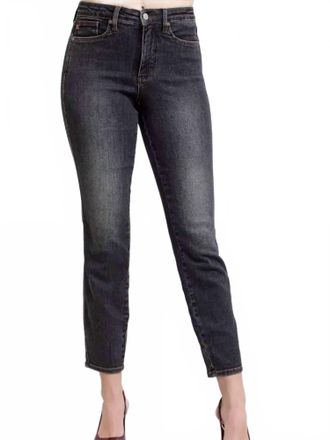 Judy Blue Mid-Rise Tummy Control Slim Jean In Black