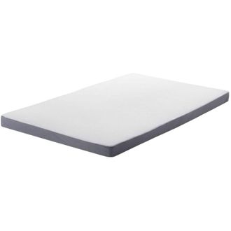 Beliani Colch&oacute;n De Poli&eacute;ster Blanco Funda Extra&iacute;ble Con Cremallera 90 X 200 Cm Piccolo