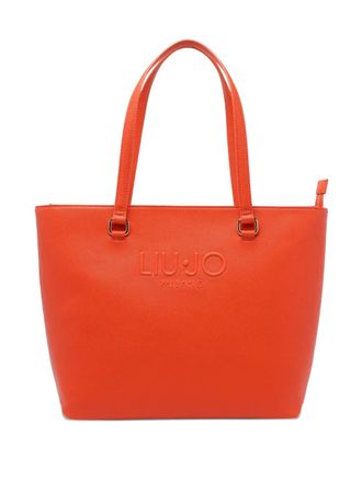 Liu Jo logo-embossed tote bag - women - Polyester - One Size - Orange