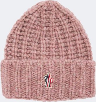 Moncler Berretto in misto alpaca e lana con logo