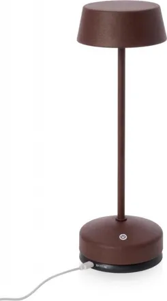 BIZZOTTO Bizzotto - Lampada Tavolo A Led In Metallo Ricaricabile Uso Interno Ed Esterno H 33 Cm -marrone