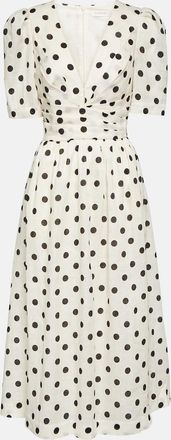 Zimmermann Crush polka-dot linen midi dress