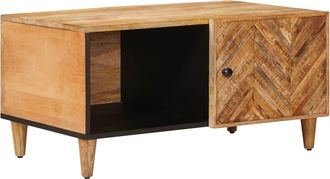 vidaXL Mesa De Centro Marr&oacute;n 80 X 50 X 40 Cm Madera De Mango Maciza Vidaxl
