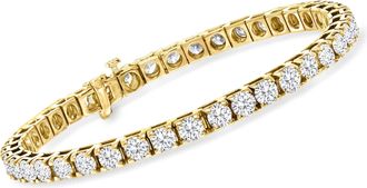 Ross-Simons Diamond Tennis Bracelet in 14kt Yellow Gold