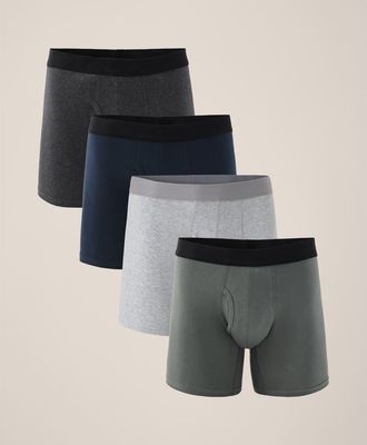Pact Organic Cotton Everyday Boxer Brief 4-Pack in Classic Neutrals at Nordstrom, Size X-Large