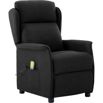 vidaXL Vidaxl - Silla De Masaje Con Coj&iacute;n Negro 67.5 X 93.5 X 101.5 Cm Tela