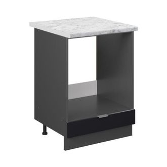 Vicco Armario Para Horno Empotrado Fame-line, Rayas Negras, 60 Cm, Et M&aacute;rmol, Vicco