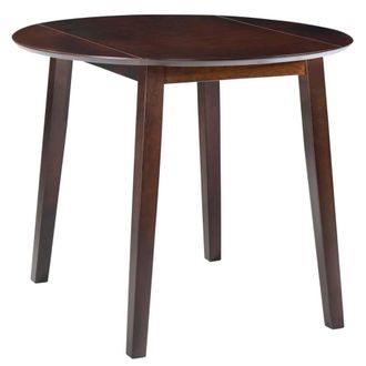 Berkfield Home Drop-leaf Dining Table Round MDF Brown