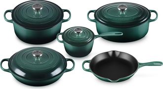 LE CREUSET Signature 9-Piece Enameled Cast Iron Set in Artichaut at Nordstrom