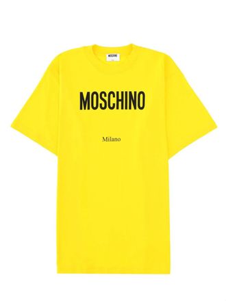 Moschino Yellow Crew Neck Logo T-Shirt