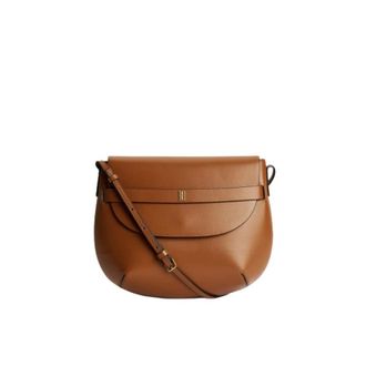 By Malene Birger Cross Body Bags, female, Brown, Size: ONE SIZE Maellon Leather Shoulder Bag
