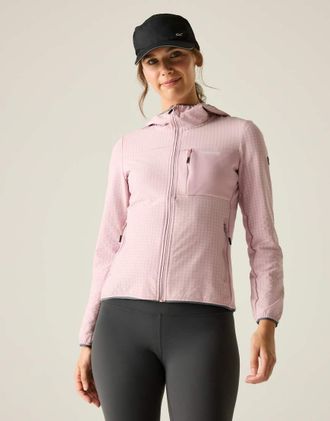Regatta Kemilia - Top midlayer con cappuccio e zip lilla cipria-Rosa