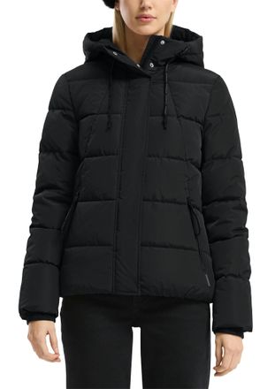 QS by s.Oliver Steppjacke QS, Damen, Gr. XXL, schwarz, Steppware, Obermaterial: 100% Polyester. Futter: 100% Polyester, unifarben, gerade h&uuml;ftbedeckend, Rundhals, Fl