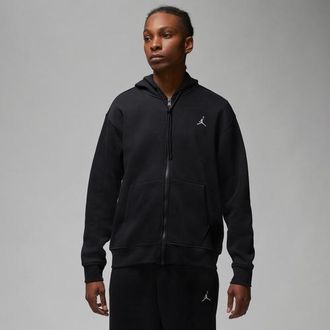 Nike Jordan Mens Essentials Fleece Full-Zip Hoodie - Black/White Size 3XL