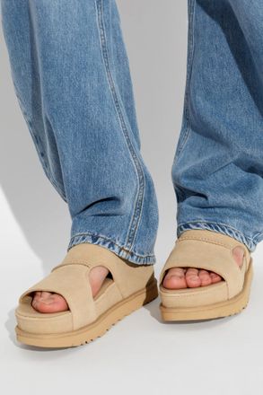 UGG Platform Slides GOLDENSTAR HI, Womens, Beige