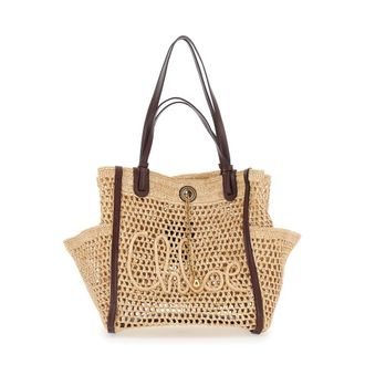 Chlo&eacute; Tote Bag S906 With Iconic Leather Details Beige Women
