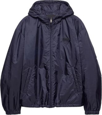 Prada Giacca con logo a triangolo - Blu