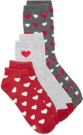Nordstrom Rack Holiday Cheer 3-Pack Socks in Red Hearts Pack at Nordstrom Rack