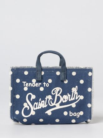MC2 Saint Barth Borsa in canvas di cotone con logo stampato