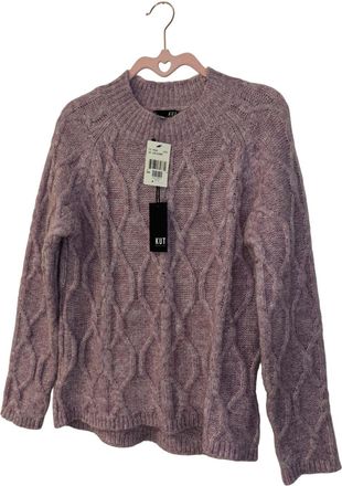 Kut from the Kloth Womens Cable Knit Sweater In Lilac