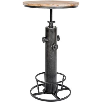 Clp Mesa De Bar Ruhr Plateado Antiguo