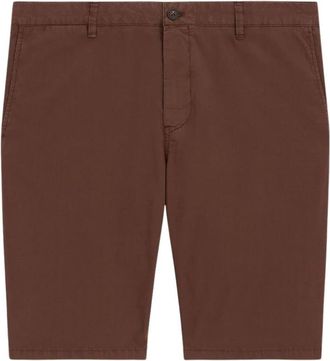 Pal Zileri Chino Shorts - Heren - Korte Broeken - Bruin - L - Katoen - Korte Broeken