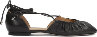 Kazar Zwarte ballerinas met open bovenkant KS Soleil - Dames - Ballerinas - Zwart - 41 EU - Leer - Schoenen