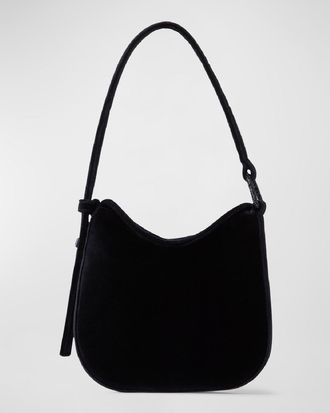 Akris Anna Mini Velvet Hobo Bag