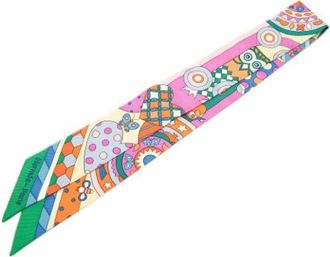Herm&egrave;s Pre-owned Scarves, female, Multicolor, Size: ONE SIZE Pre-owned Twilly Scarf Les Murmures De La Foret
