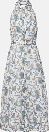 Veronica Beard Mackey paisley ramie midi dress