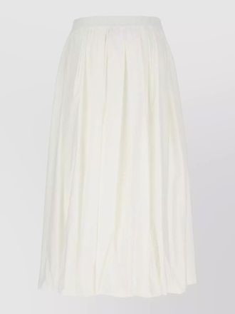 Max Mara cotton pleated skirt
