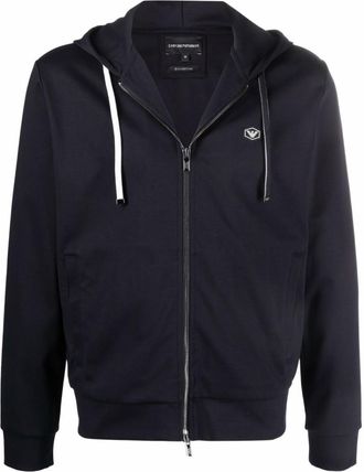 Emporio Armani Navy Blue Hood Sweatshirt